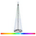 Brad de Crăciun conic cu LED 180 cm 250 LED-uri Multicolor Oțel - WALTI WALTI