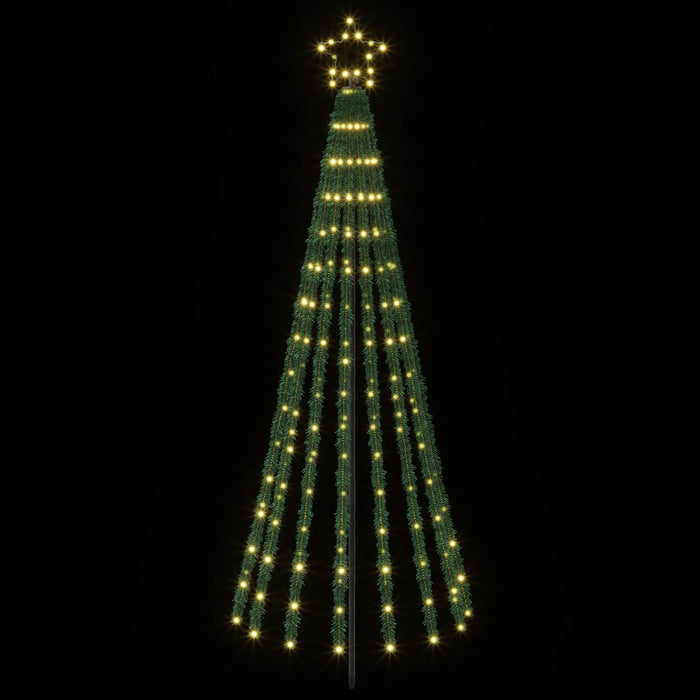Brad de Crăciun LED 180 cm 255 LED-uri Alb cald Oțel Negru - WALTI WALTI
