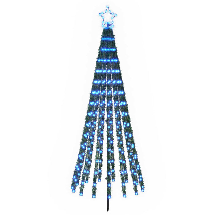 Brad de Crăciun LED 180 cm 255 LED-uri Albastru Oțel Negru - WALTI WALTI