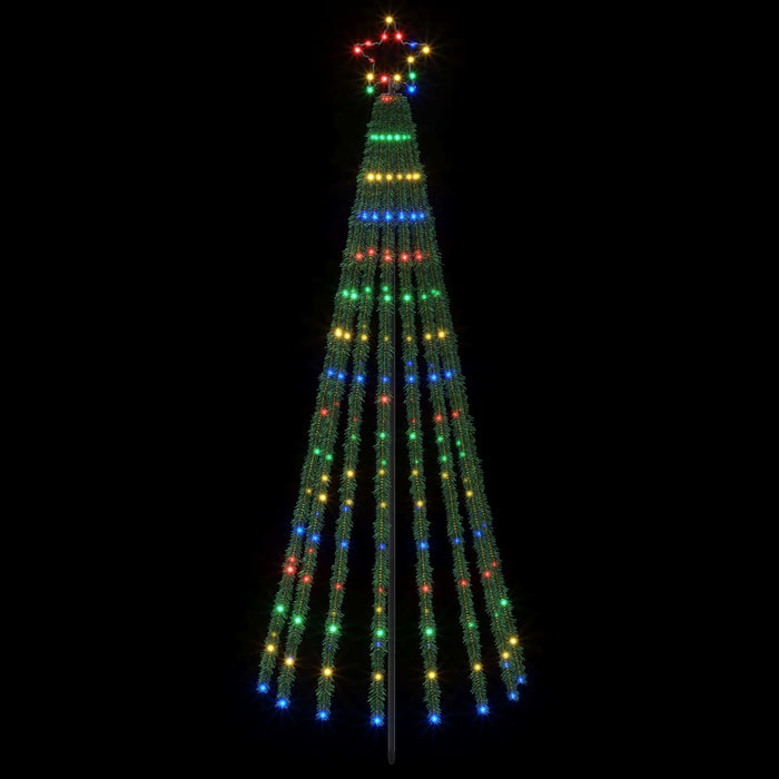 Brad de Crăciun LED 180 cm 255 LED-uri Multicolor Oțel Negru - WALTI WALTI