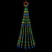 Brad de Crăciun LED 180 cm 255 LED-uri Multicolor Oțel Negru - WALTI WALTI