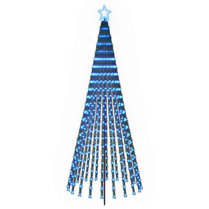Brad de Crăciun LED 250 cm 475 LED-uri Albastru Oțel Negru - WALTI WALTI