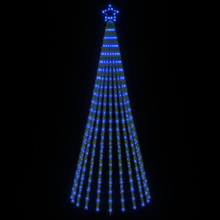 Brad de Crăciun LED 250 cm 475 LED-uri Albastru Oțel Negru - WALTI WALTI