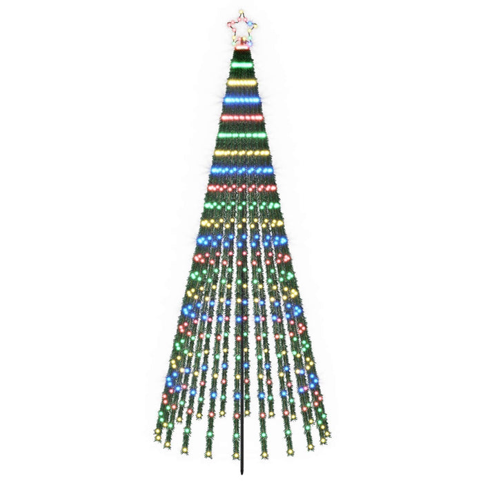 Brad de Crăciun LED 250 cm 475 LED-uri Multicolor Oțel Negru - WALTI WALTI