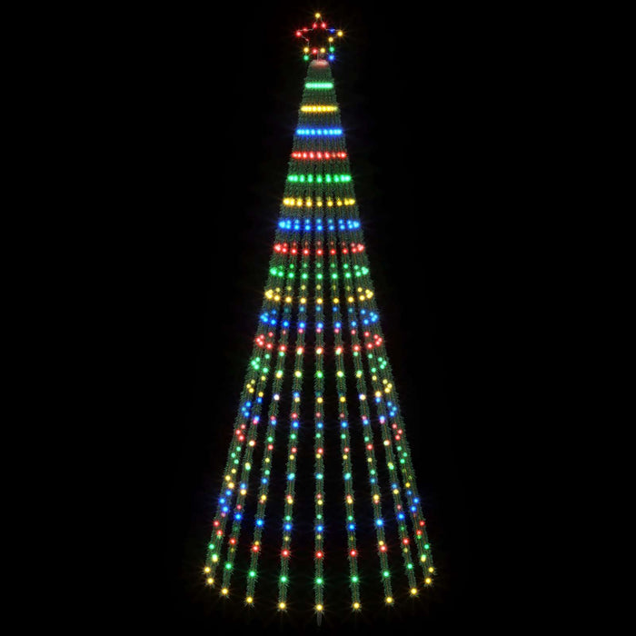 Brad de Crăciun LED 250 cm 475 LED-uri Multicolor Oțel Negru - WALTI WALTI
