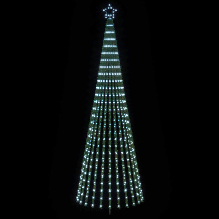 Brad de Crăciun LED 300 cm 668 LED-uri Alb rece Oțel Negru WALTI