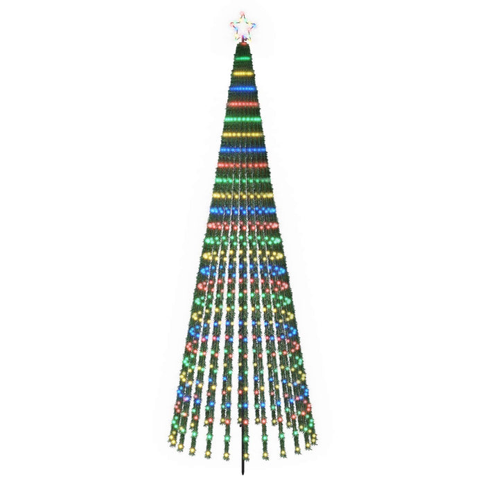 Brad de Crăciun LED 300 cm 668 LED-uri Multicolor Oțel Negru - WALTI WALTI
