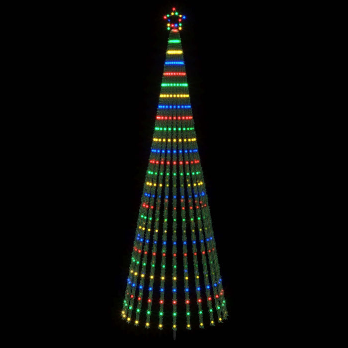 Brad de Crăciun LED 300 cm 668 LED-uri Multicolor Oțel Negru - WALTI WALTI