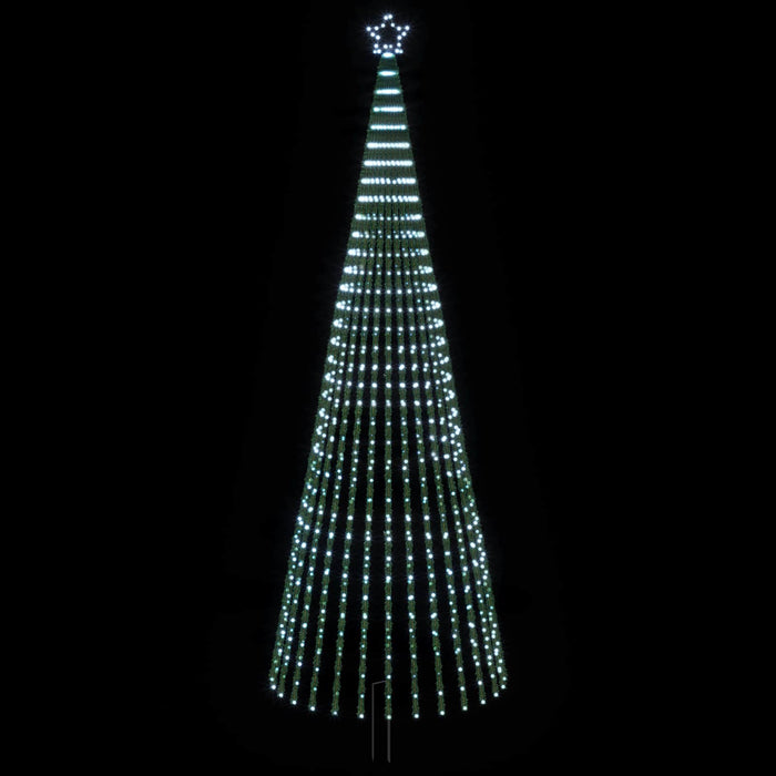 Brad de Crăciun LED 400 cm 1028 LED-uri Alb rece Oțel Negru - WALTI WALTI