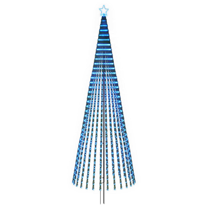 Brad de Crăciun LED 400 cm 1028 LED-uri Albastru Oțel Negru - WALTI WALTI