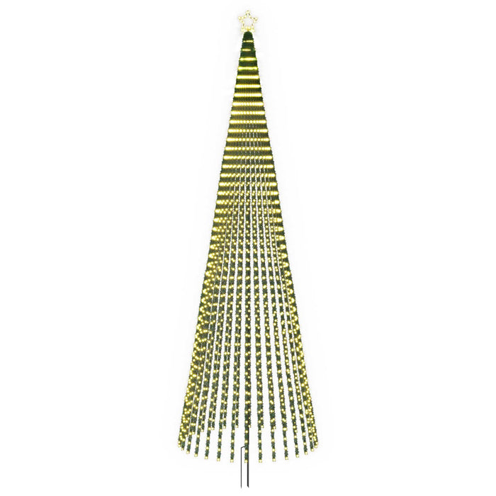 Brad de Crăciun LED 500 cm 1524 LED-uri Alb cald Oțel Negru - WALTI WALTI
