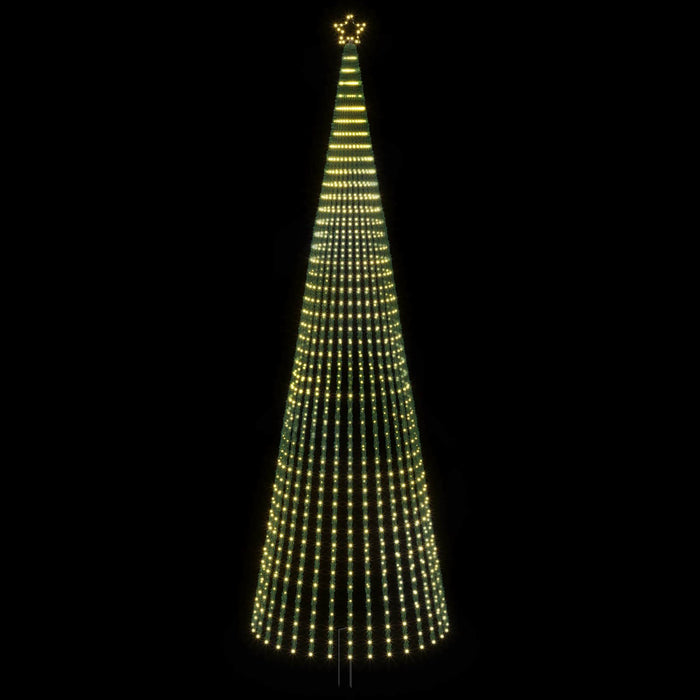 Brad de Crăciun LED 500 cm 1524 LED-uri Alb cald Oțel Negru - WALTI WALTI