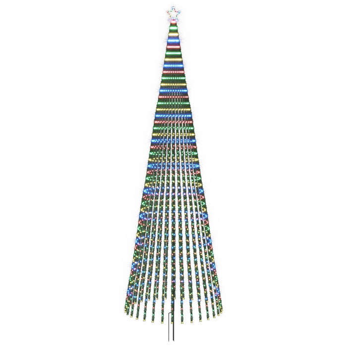 Brad de Crăciun LED 500 cm 1524 LED-uri Multicolor Oțel Negru - WALTI WALTI