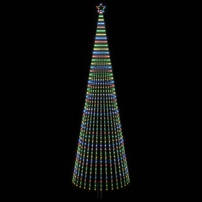 Brad de Crăciun LED 500 cm 1524 LED-uri Multicolor Oțel Negru - WALTI WALTI