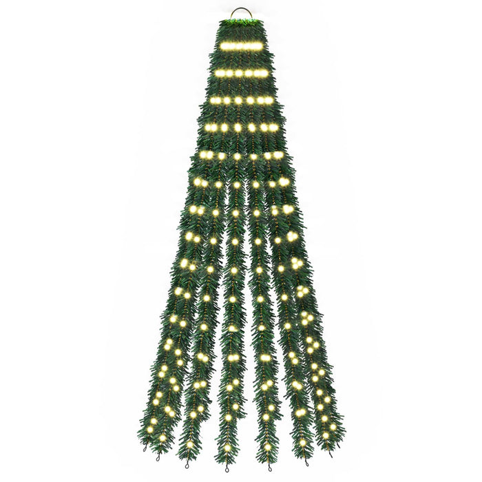 Brad de Crăciun LED 150 cm 240 LED-uri Alb cald Oțel Verde - WALTI WALTI
