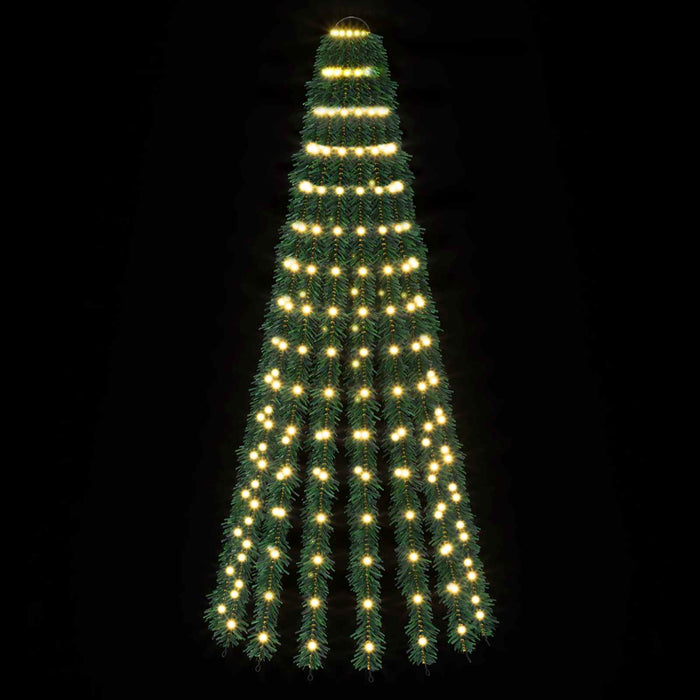 Brad de Crăciun LED 150 cm 240 LED-uri Alb cald Oțel Verde - WALTI WALTI