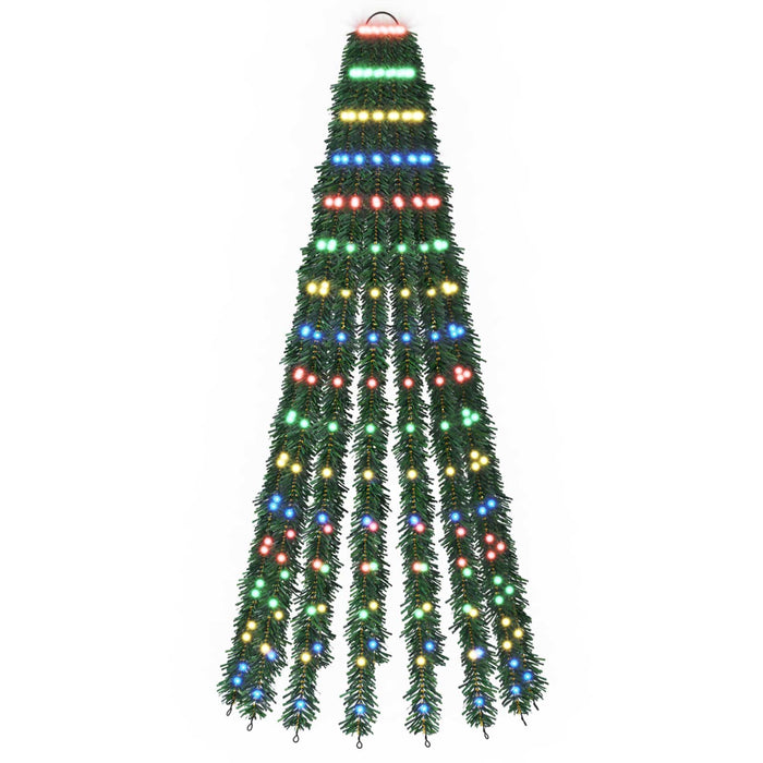 Brad de Crăciun LED 150 cm 240 LED-uri Multicolor Oțel Verde WALTI