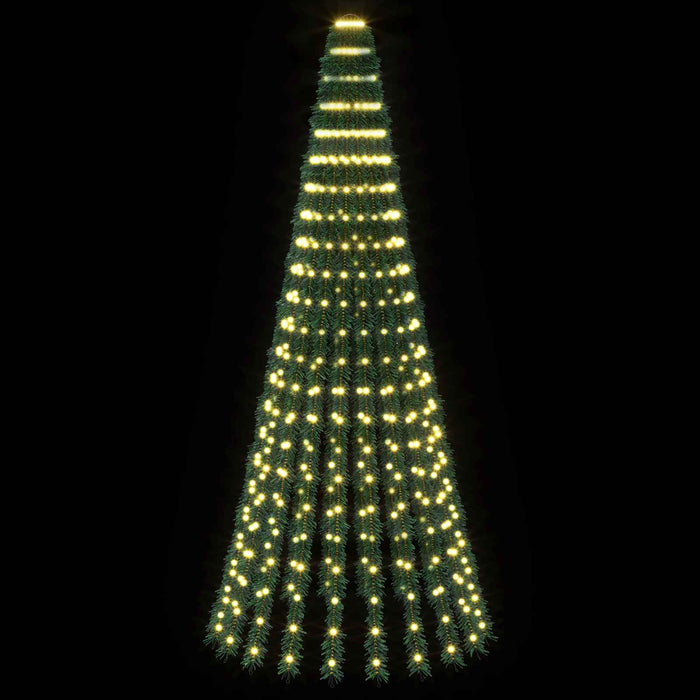 Brad de Crăciun LED 220 cm 460 LED-uri Alb cald Oțel Verde WALTI