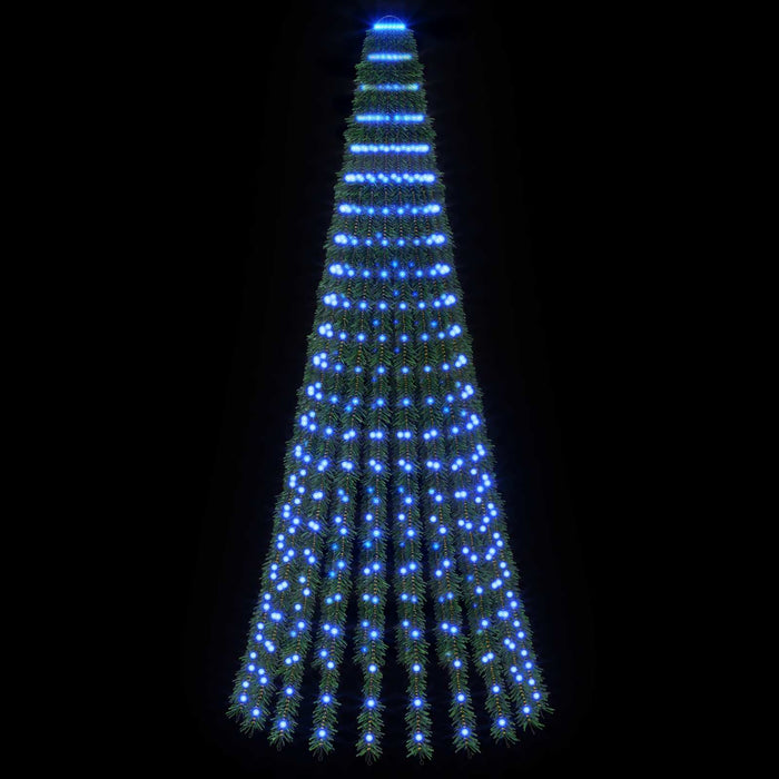 Brad de Crăciun LED 220 cm 460 LED-uri Albastru Oțel Verde WALTI