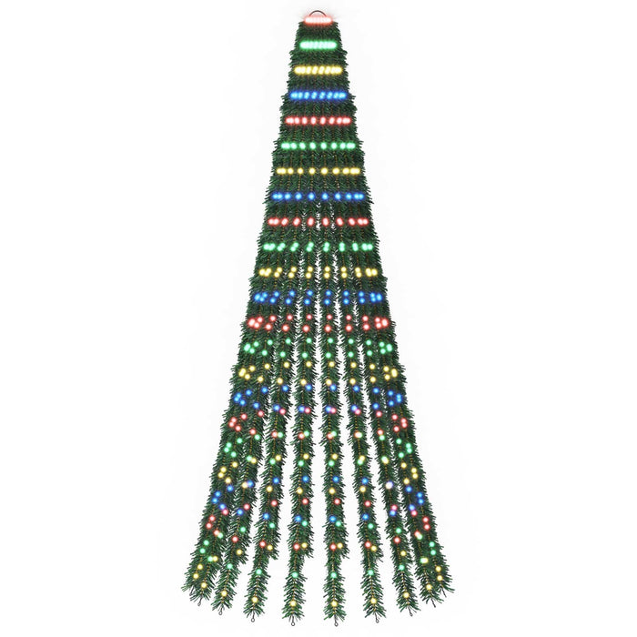 Brad de Crăciun LED 220 cm 460 LED-uri Multicolor Oțel Verde WALTI