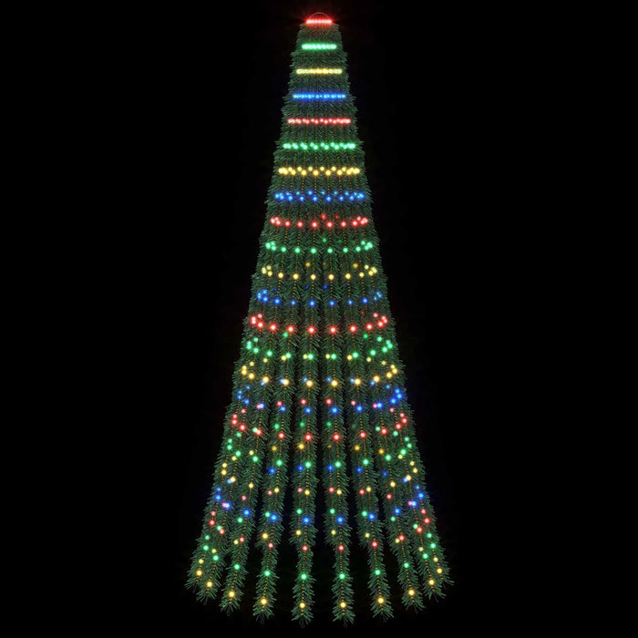 Brad de Crăciun LED 220 cm 460 LED-uri Multicolor Oțel Verde WALTI