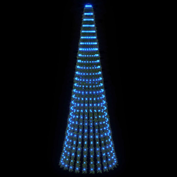 Brad de Crăciun LED 270 cm 648 LED-uri Albastru Oțel Verde WALTI