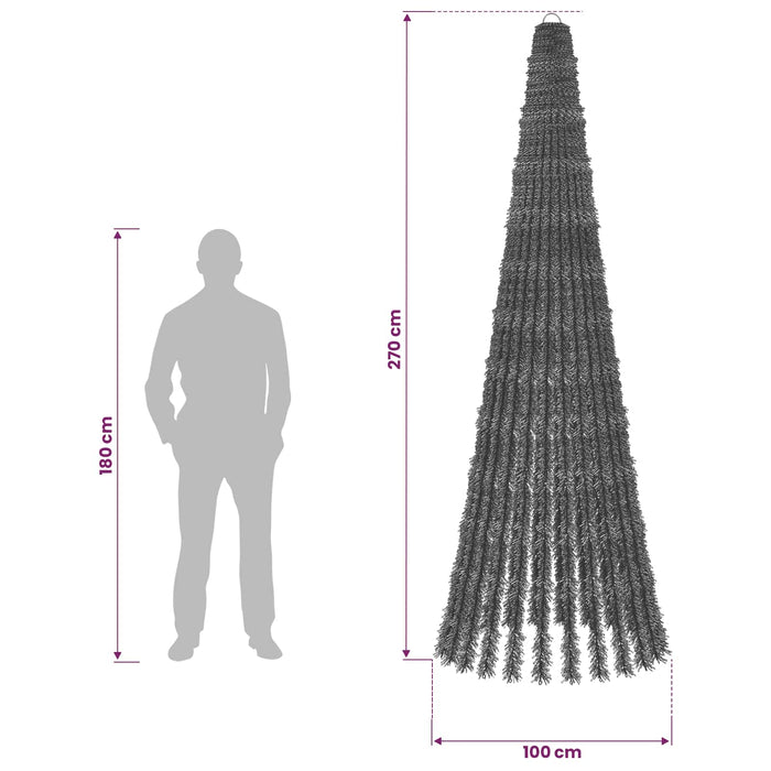 Brad de Crăciun LED 270 cm 648 LED-uri Albastru Oțel Verde WALTI