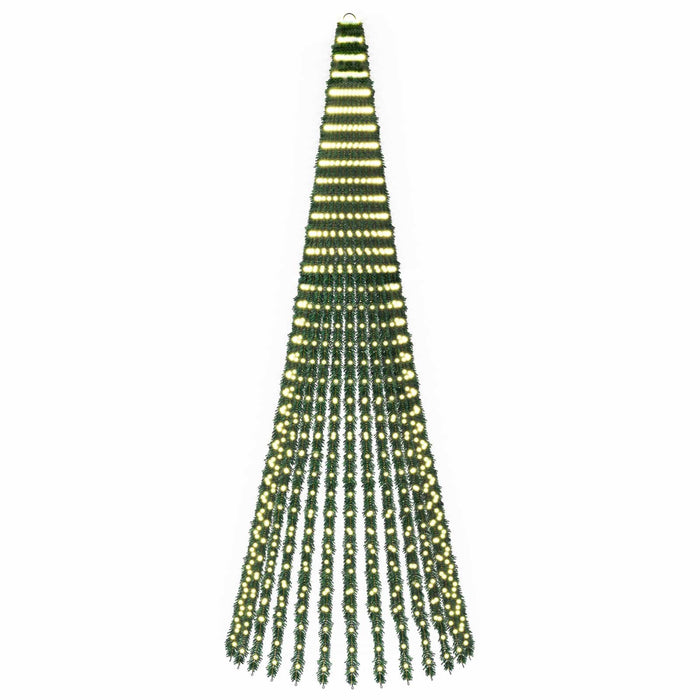Brad de Crăciun LED 370 cm 1008 LED-uri Alb cald Oțel Verde WALTI