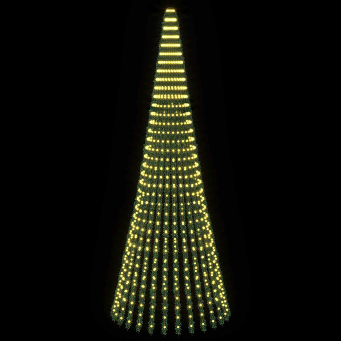 Brad de Crăciun LED 370 cm 1008 LED-uri Alb cald Oțel Verde WALTI