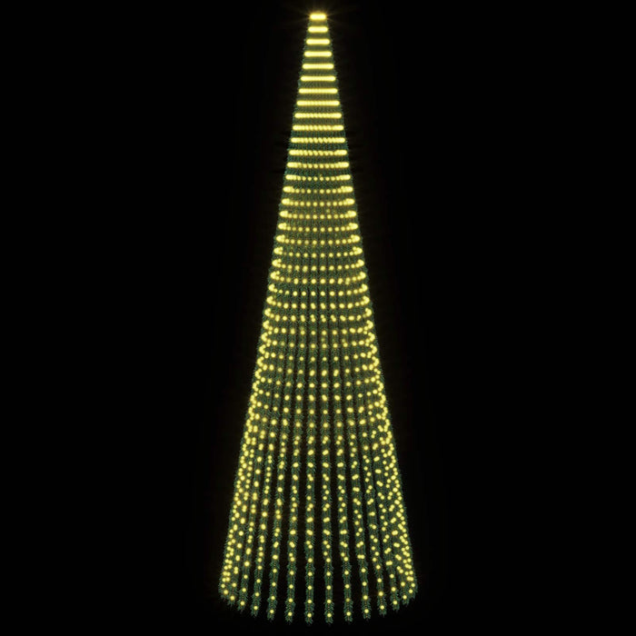 Brad de Crăciun LED 470 cm 1504 LED-uri Alb cald Oțel Verde WALTI