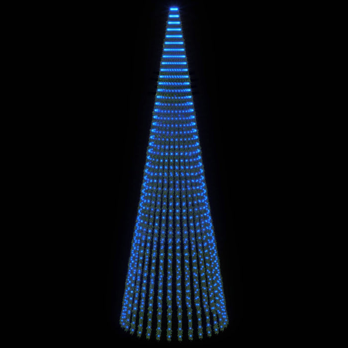 Brad de Crăciun LED 470 cm 1504 LED-uri Albastru Oțel Verde WALTI