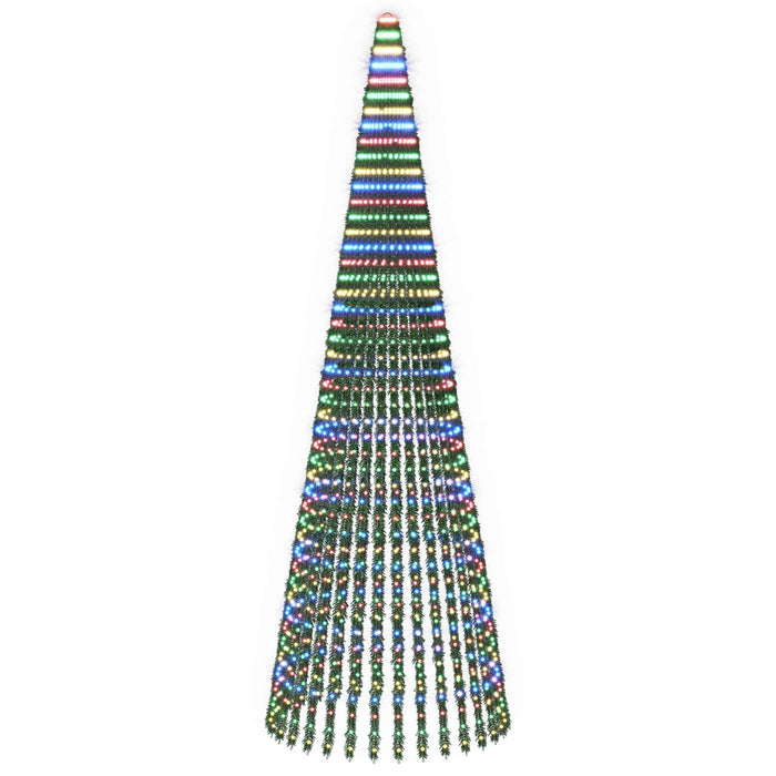 Brad de Crăciun LED 470 cm 1504 LED-uri Multicolor Oțel Verde WALTI