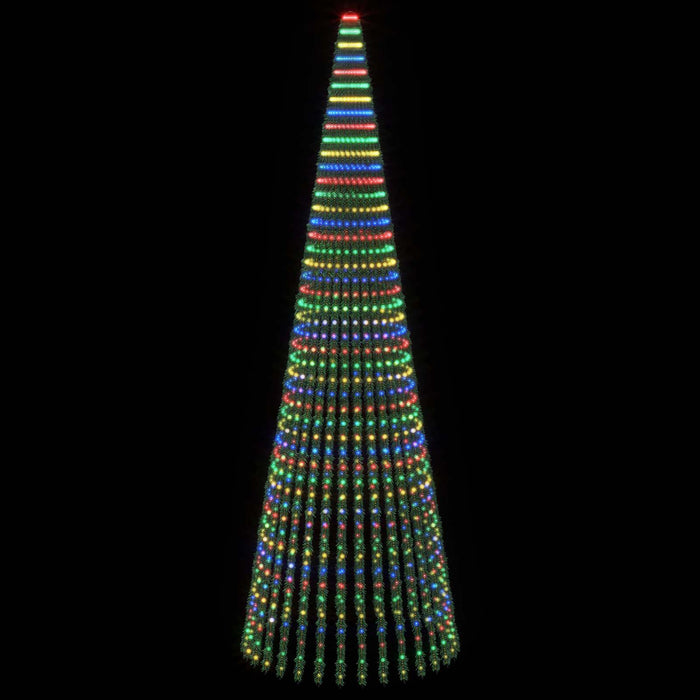 Brad de Crăciun LED 470 cm 1504 LED-uri Multicolor Oțel Verde WALTI