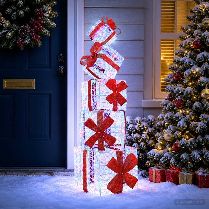 Decorațiune de Crăciun cutie de cadou 5 buc. 125 LED-uri - WALTI WALTI