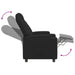 Fotoliu recliner Negru 75 x 95 x 106 cm Țesătură - WALTI WALTI
