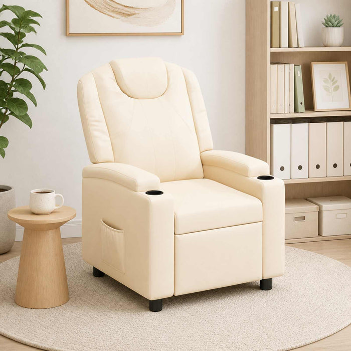 Fotoliu recliner Crem 75 x 95 x 106 cm Țesătură - WALTI WALTI