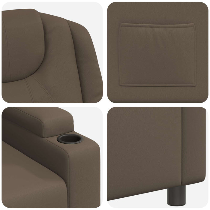 Fotoliu recliner Gri 75 x 95 x 106 cm Țesătură - WALTI WALTI