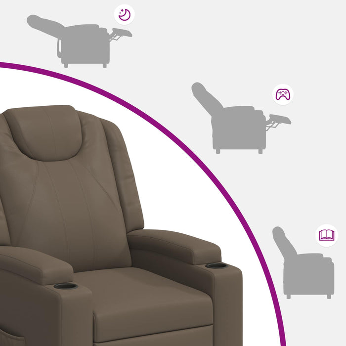 Fotoliu recliner Gri 75 x 95 x 106 cm Țesătură - WALTI WALTI