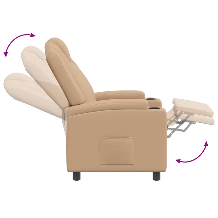 Fotoliu recliner Cappuccino 75 x 95 x 106 cm Țesătură - WALTI WALTI