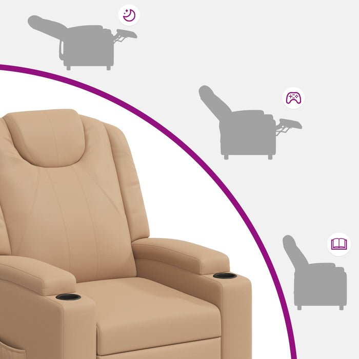 Fotoliu recliner Cappuccino 75 x 95 x 106 cm Țesătură - WALTI WALTI