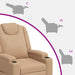 Fotoliu recliner Cappuccino 75 x 95 x 106 cm Țesătură - WALTI WALTI