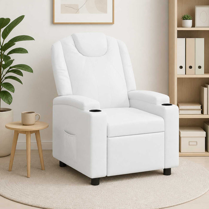 Fotoliu recliner Alb 75 x 95 x 106 cm Țesătură - WALTI WALTI
