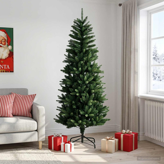 Artificial Hinged Christmas Tree 210 cm PE și PVC Verde WALTI