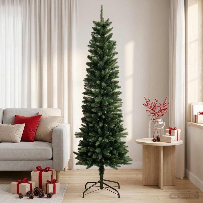 Artificial Slim Christmas Tree 150 cm PE și PVC Verde WALTI