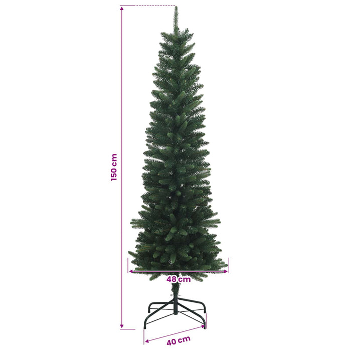 Artificial Slim Christmas Tree 150 cm PE și PVC Verde WALTI