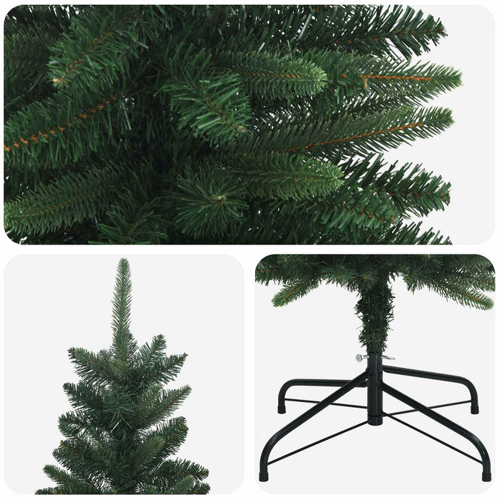Artificial Slim Christmas Tree 180 cm PE și PVC Verde WALTI