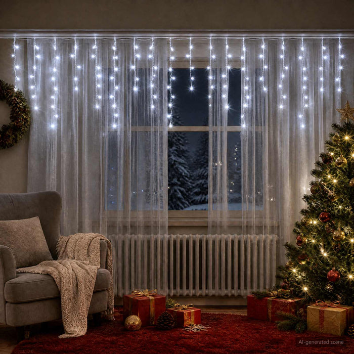 Perdea de lumini 798 LED-uri Alb rece 2000 x 72 cm - WALTI WALTI