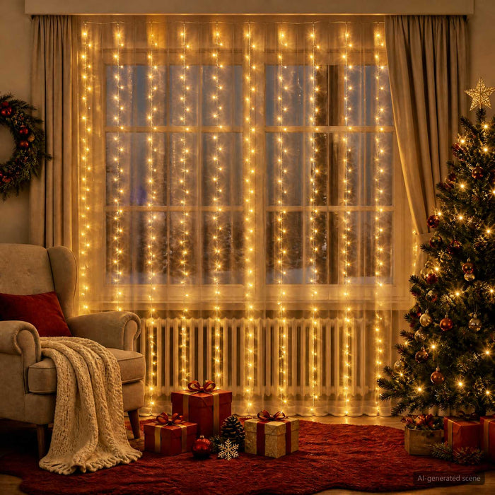 Perdea de lumini 300 LED-uri Alb cald 300 x 300 cm - WALTI WALTI