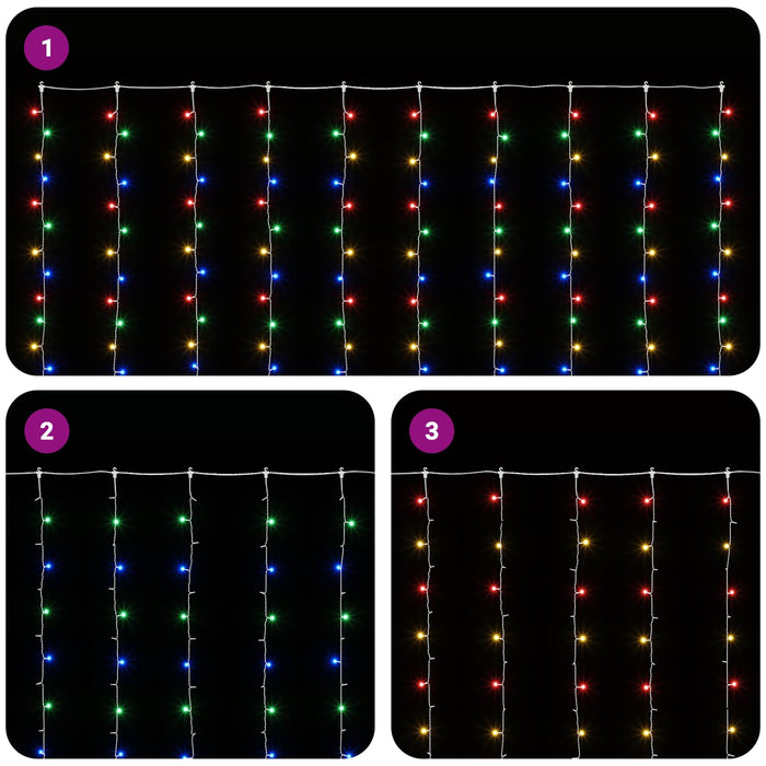 Perdea de lumini 300 LED-uri Multicolor 300 x 300 cm - WALTI WALTI