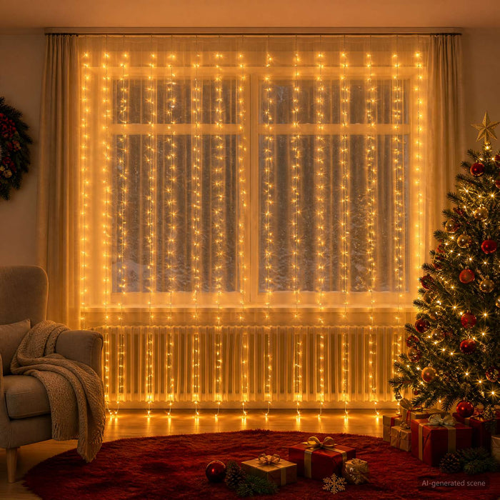 Perdea de lumini 600 LED-uri Alb cald 600 x 300 cm - WALTI WALTI